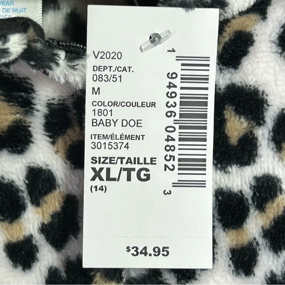 NWT Children’s Place Leopard One Piece Pajamas Size XL (14)